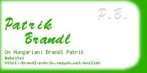 patrik brandl business card